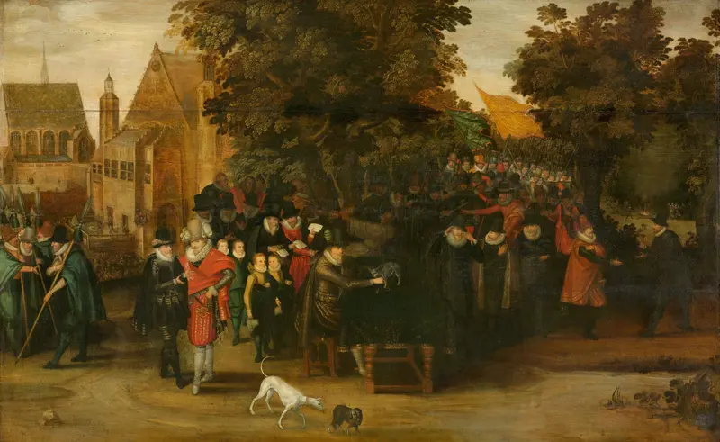 Satirische voorstelling op de Hollandse politiek omstreeks 1619 Wall Art by Unknown - High-Resolution Digital Print