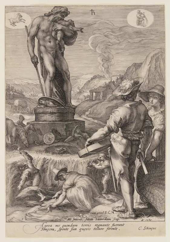 Saturn Presiding over Agriculture, from Seven Planetary Gods