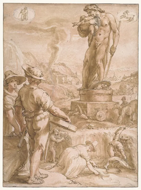 Saturnus Wall Art by Hendrick Goltzius - High-Resolution Digital Print