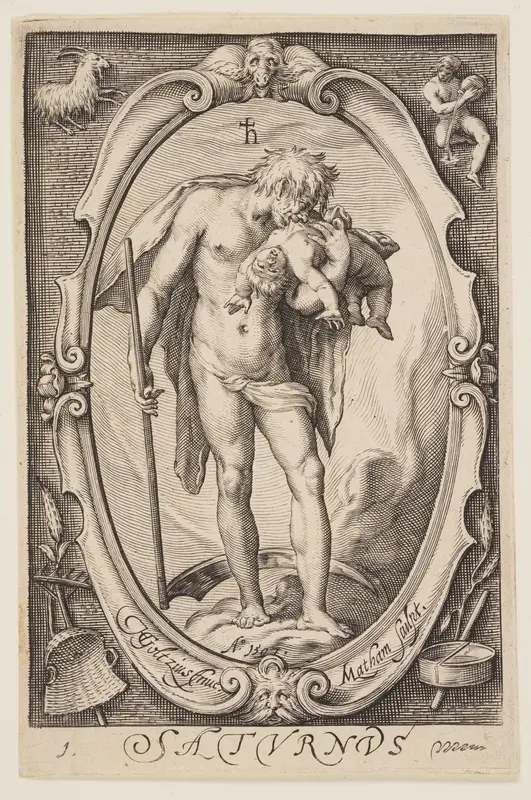 Saturnus (Saturn), from The Seven Planets Wall Art by Jacob Matham - High-Resolution Digital Print