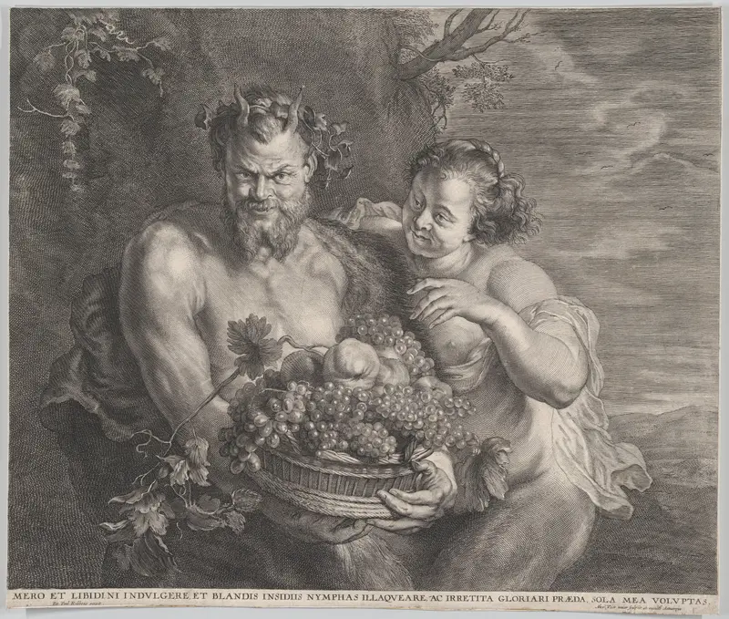 Satyr and Bacchante Wall Art by Alexander Voet II - High-Resolution Digital Print