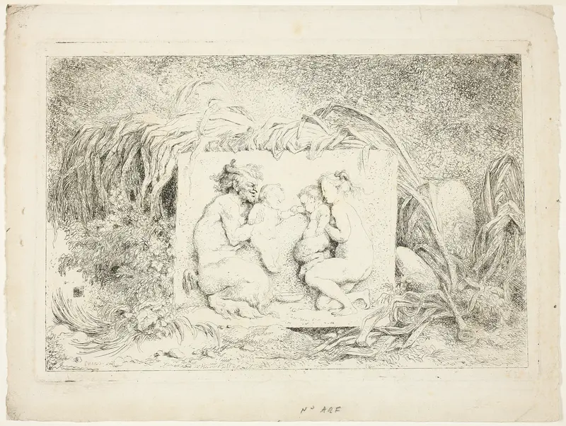 Satyrs Dancing, from Bacchanales, or Satyrs' Games Wall Art by Jean Honoré Fragonard - High-Resolution Digital Print