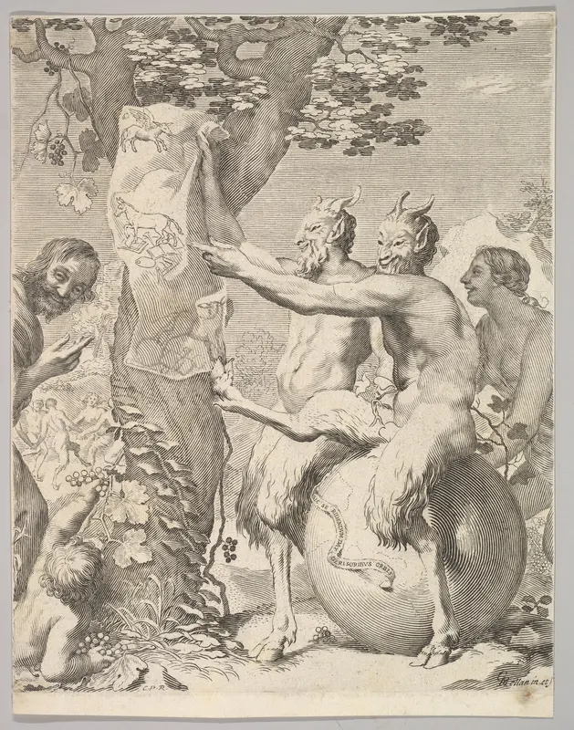 Satyrs Wall Art by Claude Mellan - High-Resolution Digital Print
