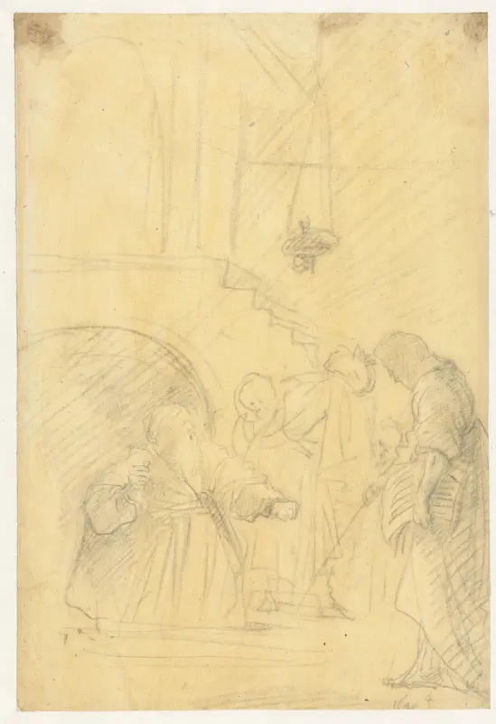 Saul en de heks van Endor (?) Wall Art by Unknown - High-Resolution Digital Print