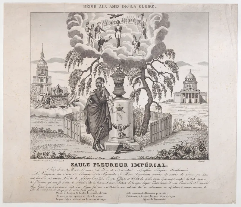 Saule Pleureur Imperiale with hidden silhouettes of Napoleon and his family Wall Art by Anonymous - High-Resolution Digital Print