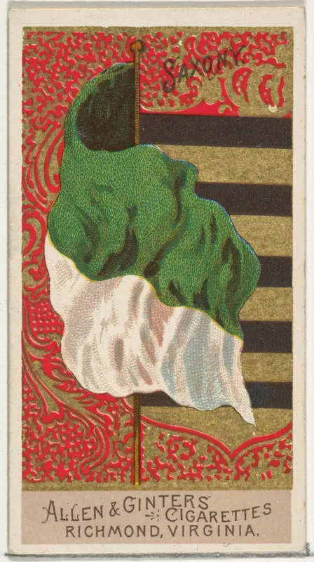 Saxony, from Flags of All Nations, Series 2 (N10) for Allen & Ginter Cigarettes Brands Wall Art by Allen & Ginter - High-Resolution Digital Print