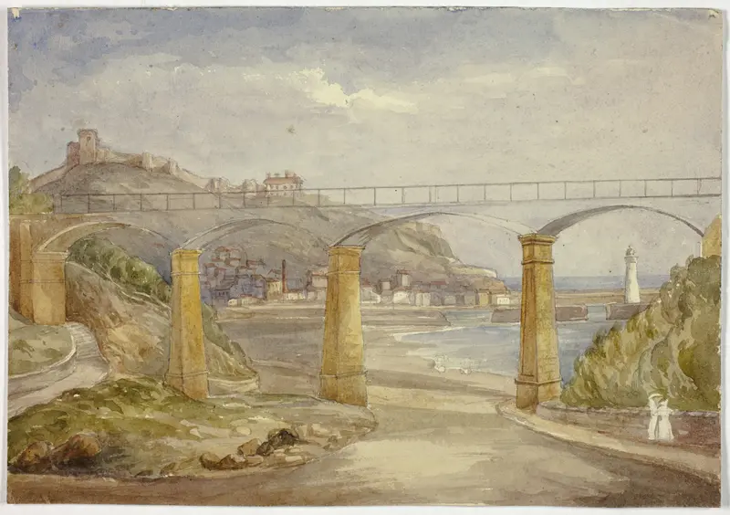 Scarborough (recto), and Sketch of House with Mother and Children (verso) Wall Art by Elizabeth Murray - High-Resolution Digital Print