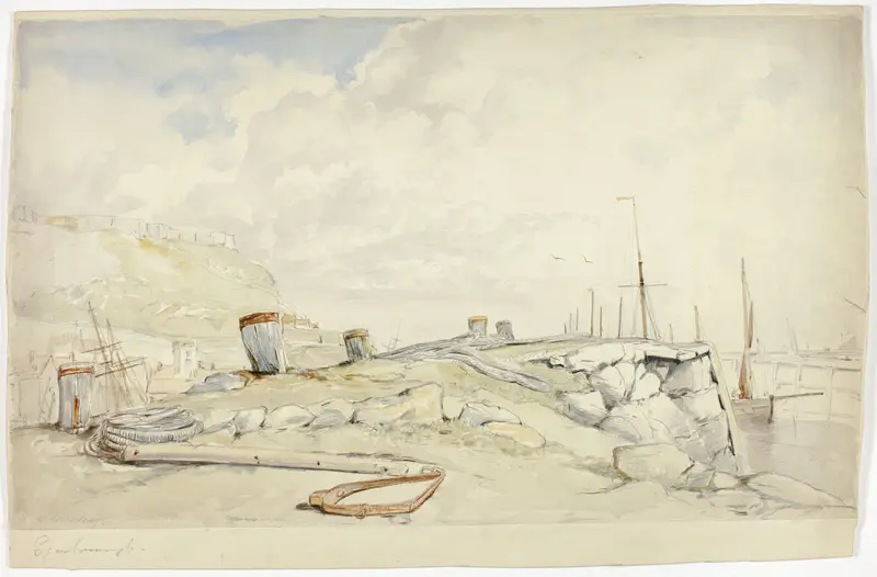 Scarborough Shore Wall Art by William Roxby Beverley - High-Resolution Digital Print