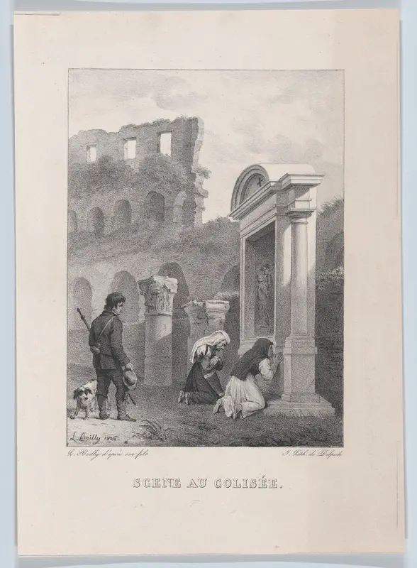 Scene at the Coliseum Wall Art by Louis Léopold Boilly - High-Resolution Digital Print