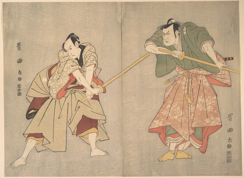 Scene from an Unidentified Drama Wall Art by Utagawa Toyokuni I - High-Resolution Digital Print
