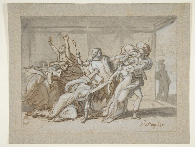 Scene from the Iliad Wall Art by Michael Martin Drölling - High-Resolution Digital Print
