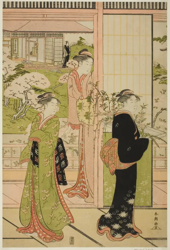 Scene from the Play "Imoseyama" Wall Art by Katsukawa Shunchô - High-Resolution Digital Print