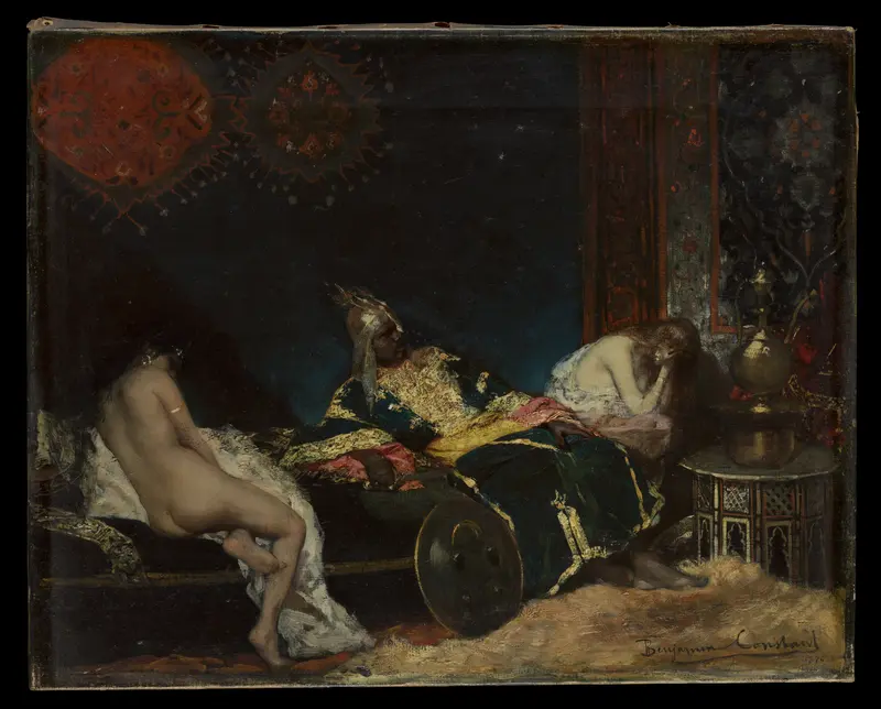 Scene in a Harem (Un Envoi de Serbie) Wall Art by Benjamin-Constant (Jean-Joseph-Benjamin Constant) - High-Resolution Digital Print