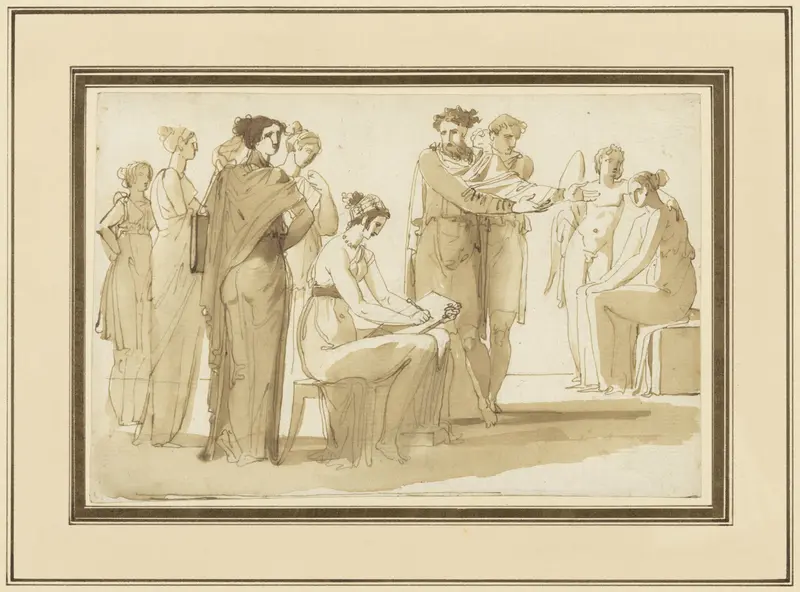 Scène in een tekenacademie Wall Art by anonymous - High-Resolution Digital Print