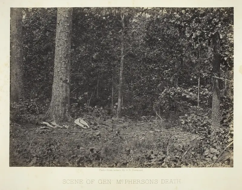Scene of Gen. McPhersons Death Wall Art by George N. Barnard - High-Resolution Digital Print