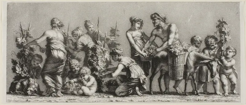 Scene of Grape Harvest Wall Art by Unknown - High-Resolution Digital Print