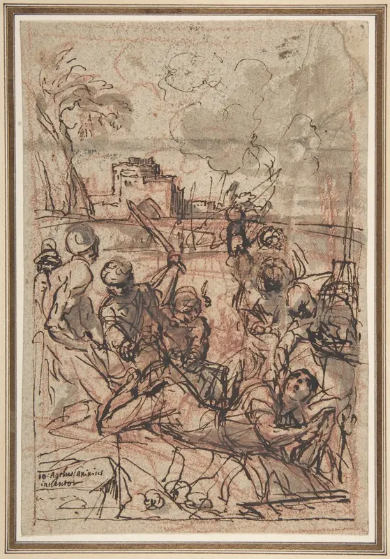 Scene of Martyrdom Wall Art by Giovanni Angelo Canini - High-Resolution Digital Print
