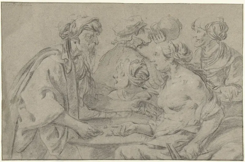 Scene of mercenary love Wall Art by Unknown - High-Resolution Digital Print
