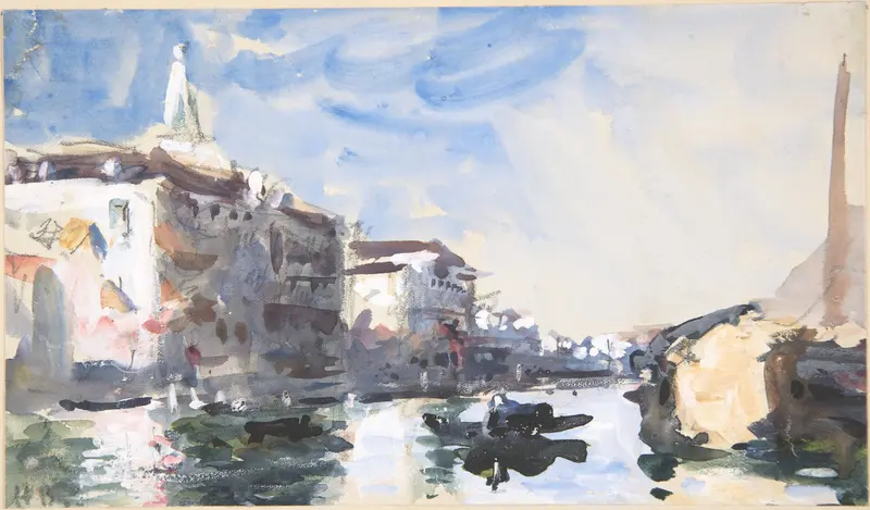Scene on the Grand Canal, Venice Wall Art by Hercules Brabazon Brabazon - High-Resolution Digital Print