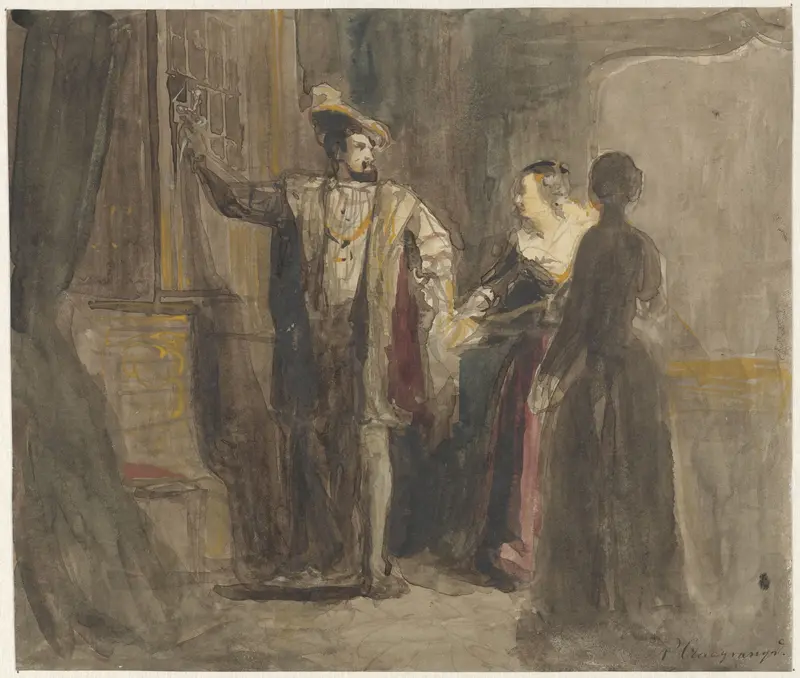 Scène uit het leven van koning Frans I van Frankrijk Wall Art by Reinier Craeyvanger - High-Resolution Digital Print