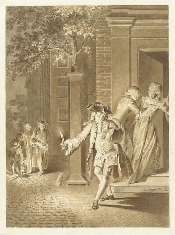 Scene uit Lubbert Lubbertse, of de geadelde boer Wall Art by Jacobus Buys - High-Resolution Digital Print
