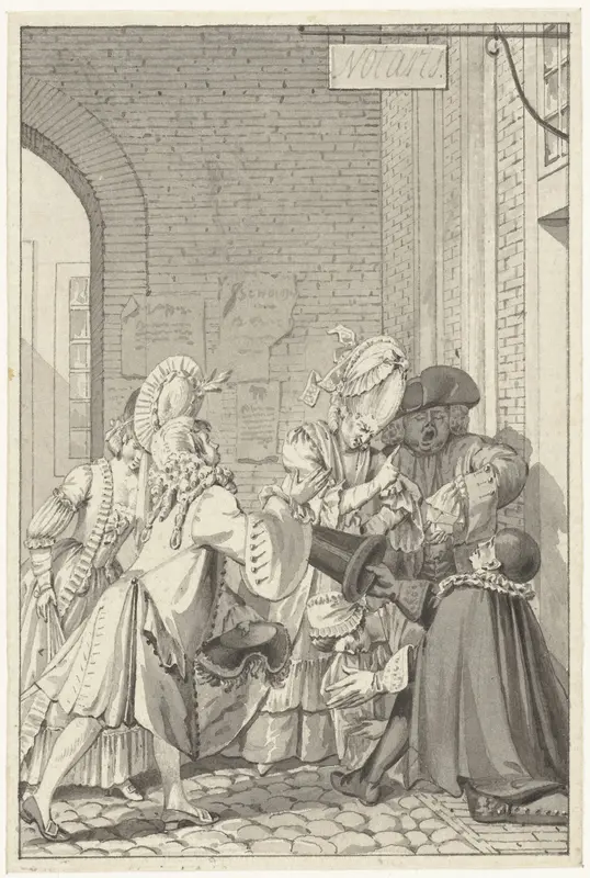 Scène voor een notariskantoor Wall Art by Pieter Wagenaar (II) - High-Resolution Digital Print