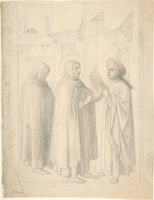 Scene with a Saint Wall Art by Anonymous, Italian, 19th century - High-Resolution Digital Print