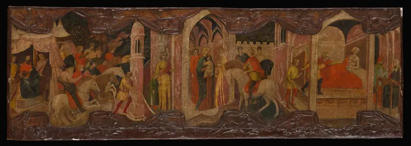 Scenes from a Legend; Coats of Arms Wall Art by Master of Charles of Durazzo - High-Resolution Digital Print