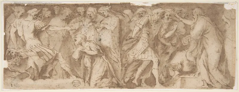 Scenes from Ancient History, after Polidoro da Caravaggio Wall Art by Andrea Boscoli - High-Resolution Digital Print