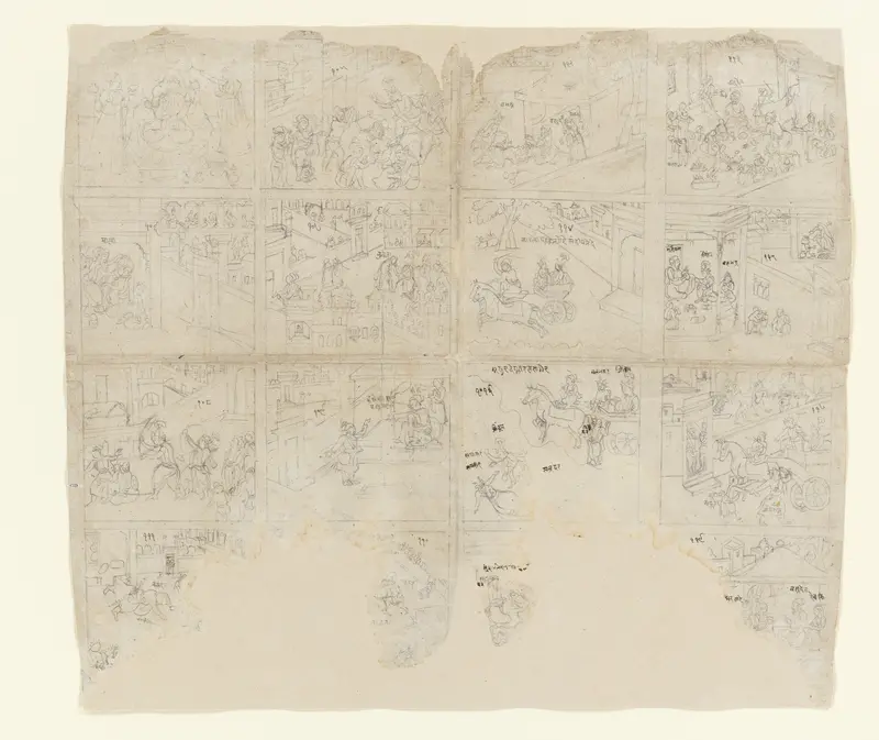 Scenes from the Bhagavata Purana Wall Art by Unknown - High-Resolution Digital Print