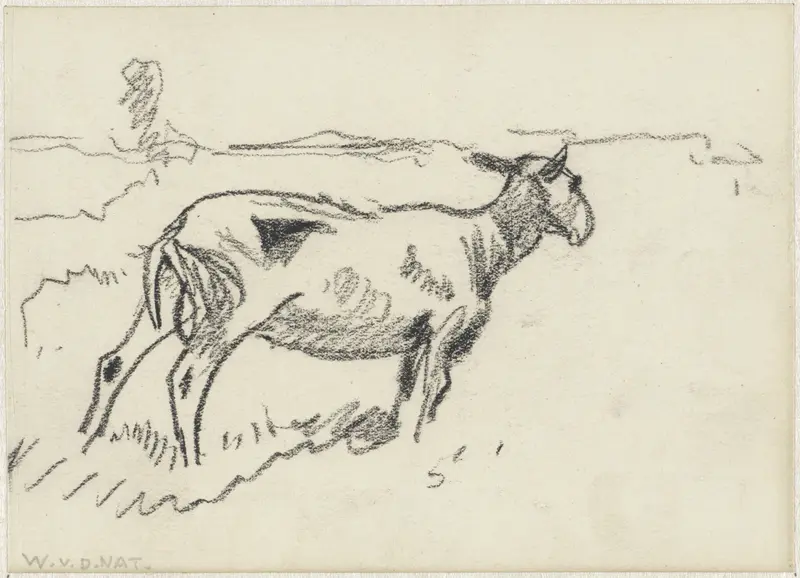 Schaap in een weide Wall Art by Willem van der Nat - High-Resolution Digital Print