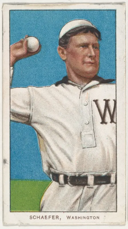 Schaefer, Washington, American League, from the White Border series (T206) for the American Tobacco Company Wall Art by American Tobacco Company - High-Resolution Digital Print