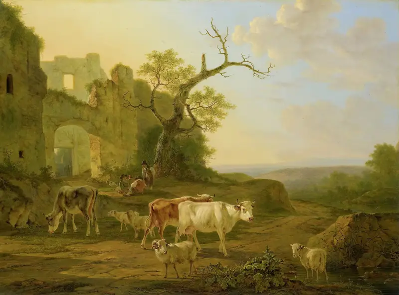Schapen op de heide Wall Art by Jan Bedijs Tom - High-Resolution Digital Print