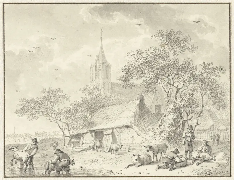 Schapenscheerders Wall Art by Hendrik Meijer - High-Resolution Digital Print