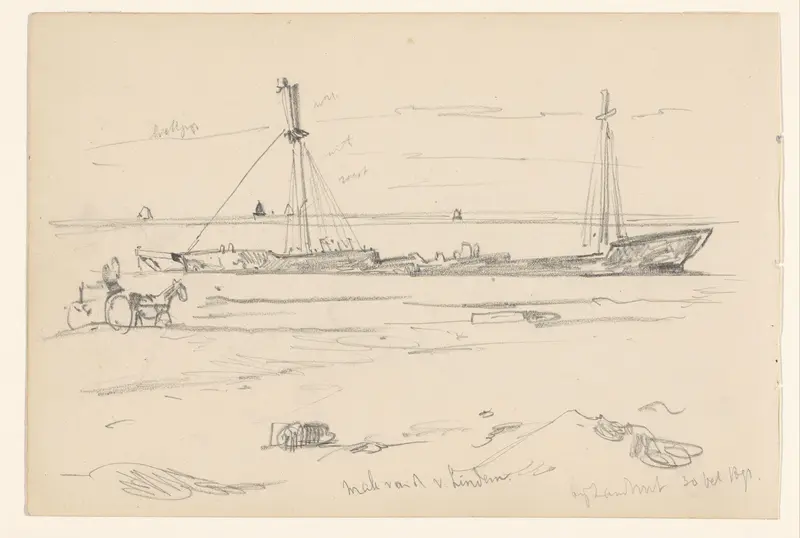 Scheepswrak op het strand bij Zandvoort Wall Art by Jan Hoynck van Papendrecht - High-Resolution Digital Print