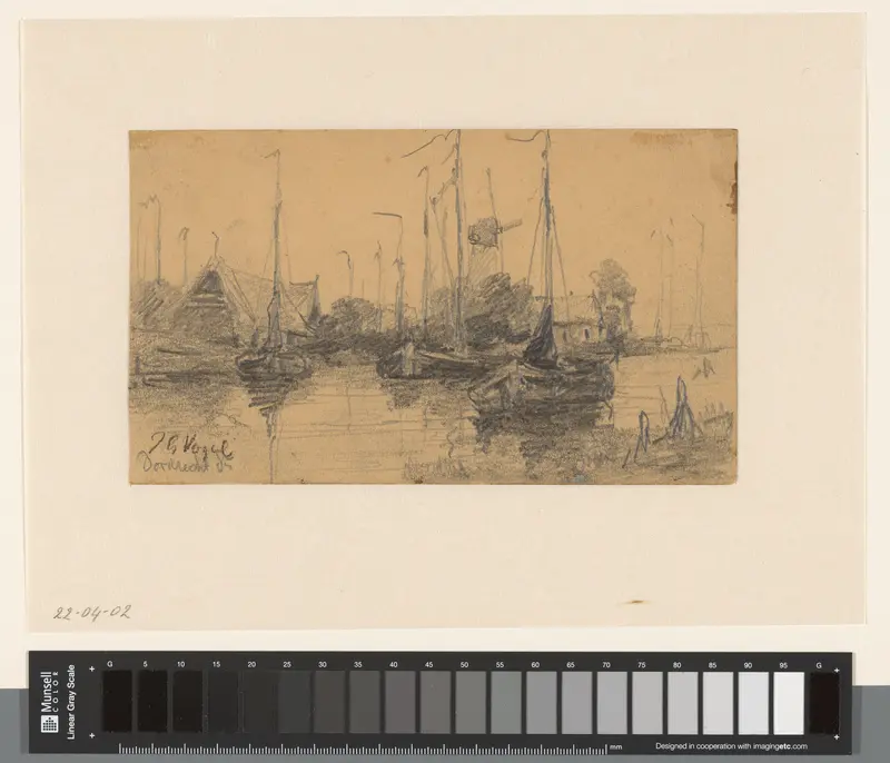 Schepen in het water aan de buitenkant van Dordrecht Wall Art by Unknown - High-Resolution Digital Print