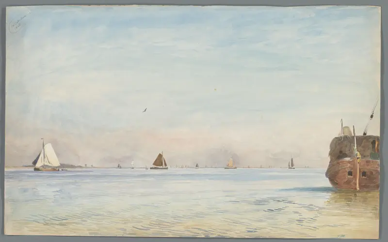 Schepen op de Zeeuwse wateren Wall Art by Willem Anthonie van Deventer - High-Resolution Digital Print