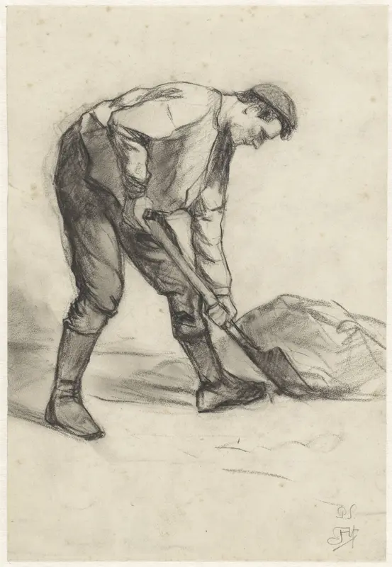 Scheppende man, naar rechts Wall Art by Johannes Abraham Mondt - High-Resolution Digital Print