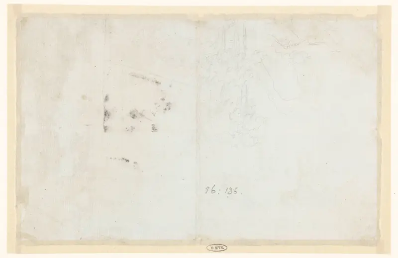 Schets met enkele bomen Wall Art by David Alphonse de Sandoz-Rollin - High-Resolution Digital Print
