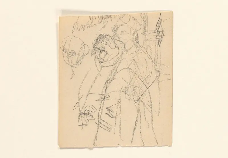 Schets met enkele figuren Wall Art by August Allebé - High-Resolution Digital Print