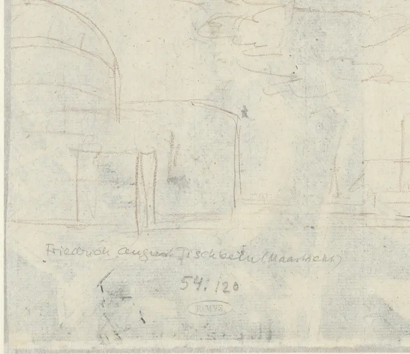 Schets van architectuur in landschap Wall Art by Johann Friedrich August Tischbein - High-Resolution Digital Print