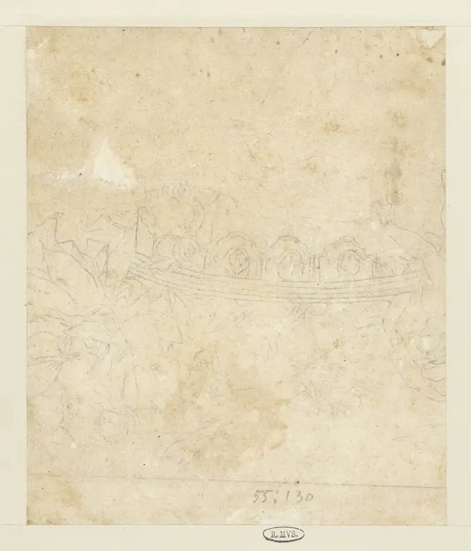 Schets van dansende figuren rond een vaas Wall Art by Unknown - High-Resolution Digital Print