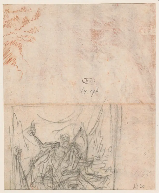 Schets van de Dood met de zeis Wall Art by Claude Gillot - High-Resolution Digital Print