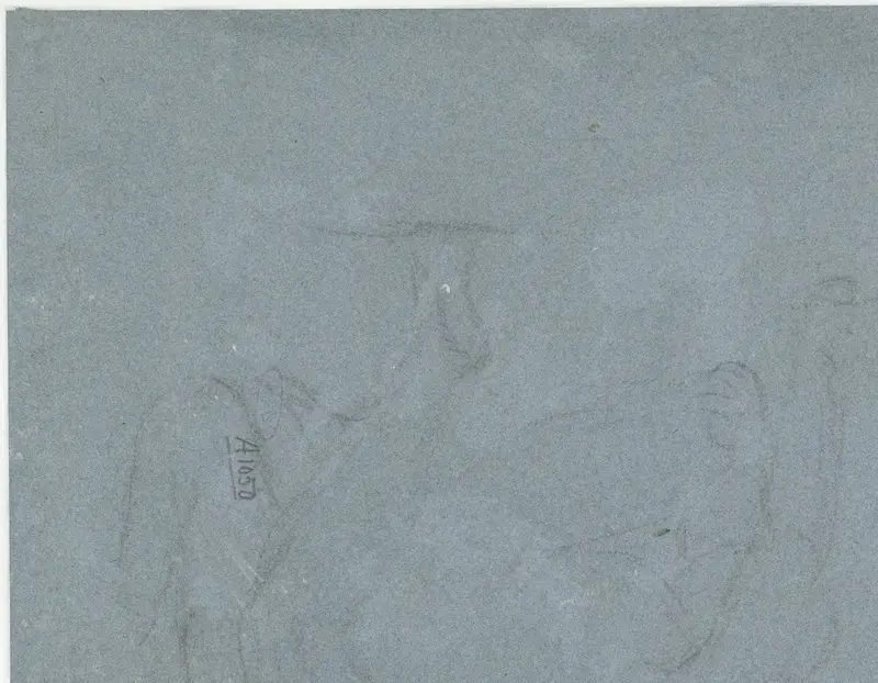 Schets van de onderste helft van het beeldhouwwerk Samson en de Filistijnen Wall Art by Moses ter Borch - High-Resolution Digital Print