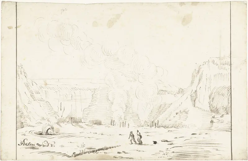Schets van de Solfatara bij Pozzuoli, buiten Napels Wall Art by Gerard ter Borch (I) - High-Resolution Digital Print