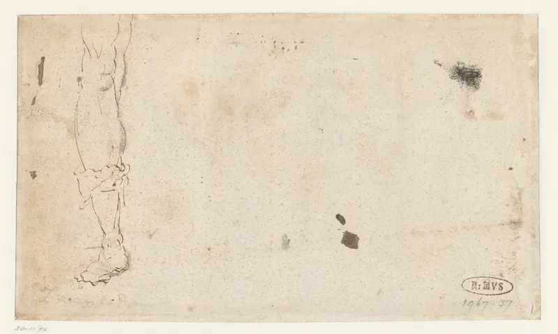 Schets van een been tot even boven de knie Wall Art by anonymous - High-Resolution Digital Print