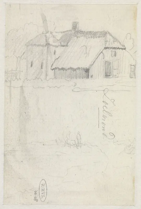Schets van een boerderij te Zoelmond, in de Betuwe Wall Art by Evert Doublet - High-Resolution Digital Print
