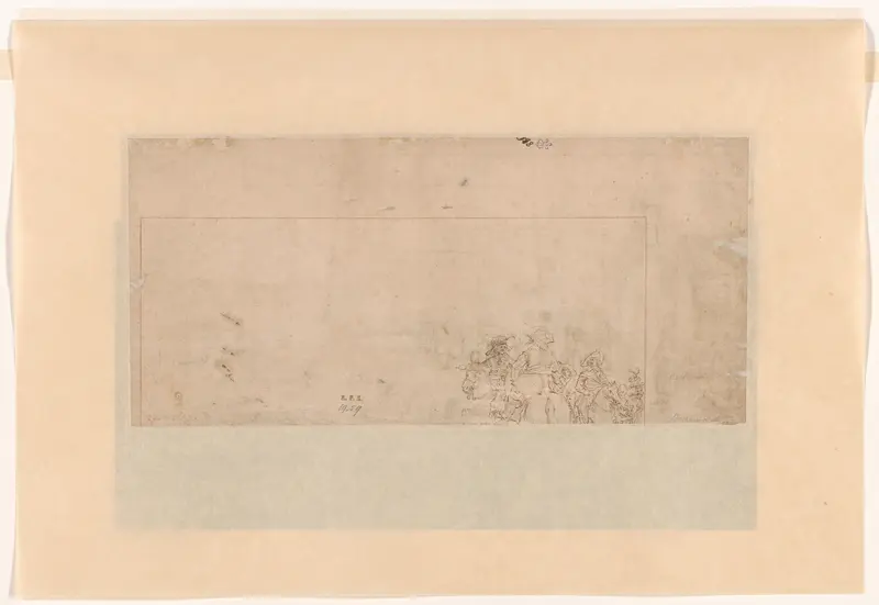 Schets van een groep ruiters Wall Art by Nicolaes van Lijnhoven - High-Resolution Digital Print