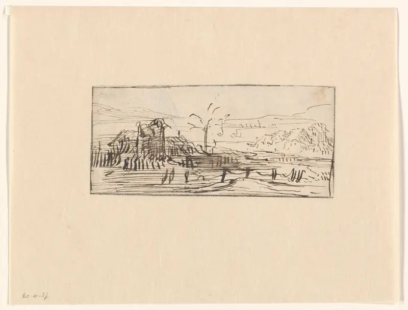 Schets van een heuvellandschap Wall Art by Unknown - High-Resolution Digital Print