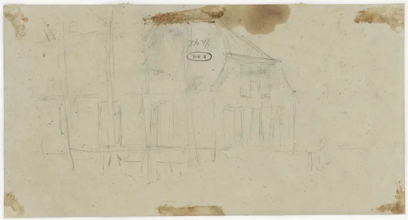 Schets van een huis Wall Art by Anthon Gerhard Alexander van Rappard - High-Resolution Digital Print